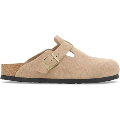 Sabots en cuir suédé Birkenstock Boston BS Beige 41 Étroit - Publicité Sabots en cuir suédé Birkenstock Boston BS Beige 41 Étroit - Publicité