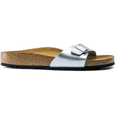 Sandales femme Birkenstock Madrid Birko-Flor Argenté 43 Étroit - Publicité Sandales femme Birkenstock Madrid Birko-Flor Argenté 43 Étroit - Publicité
