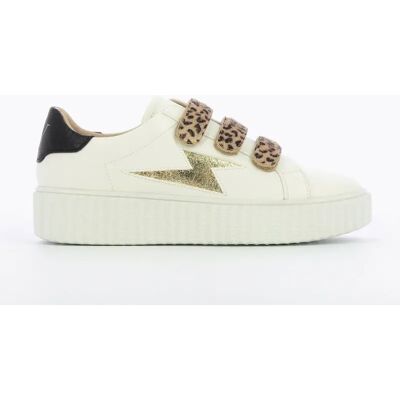 Baskets femme Vanessa Wu blanches à scratch léopard Blanc 37 - Publicité Baskets femme Vanessa Wu blanches à scratch léopard Blanc 37 - Publicité
