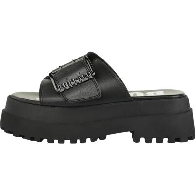 Sandales à talon femme Buffalo Pluto Slide Buckle Noir 40 - Publicité Sandales à talon femme Buffalo Pluto Slide Buckle Noir 40 - Publicité
