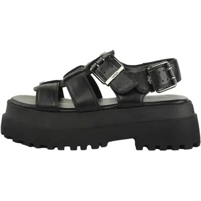 Sandales compensées femme Buffalo Pluto Fisher Noir 36 - Publicité Sandales compensées femme Buffalo Pluto Fisher Noir 36 - Publicité