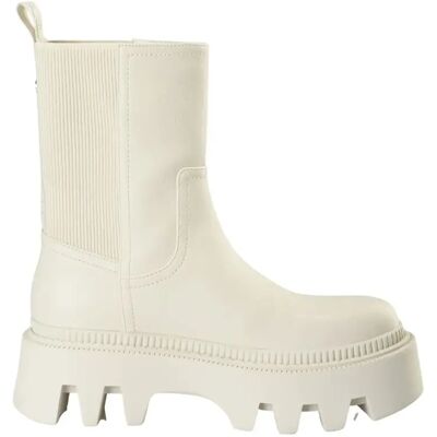 Bottines nappa vegan femme Buffalo Flora Chelsea Hi Beige 40 - Publicité Bottines nappa vegan femme Buffalo Flora Chelsea Hi Beige 40 - Publicité