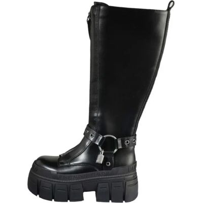 Bottes femme Buffalo Gospher Biker Hi Noir 40 - Publicité Bottes femme Buffalo Gospher Biker Hi Noir 40 - Publicité