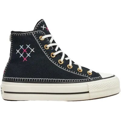 Baskets montantes femme Converse Ctas Lift Hi Egret Noir 36 - Publicité Baskets montantes femme Converse Ctas Lift Hi Egret Noir 36 - Publicité