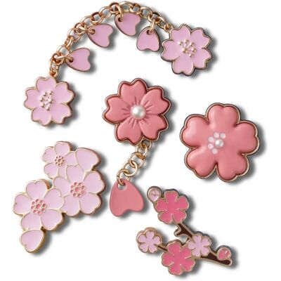 Jibbitz Crocs Blooming Cherry Blossom (x5) Rose TU - Publicité Jibbitz Crocs Blooming Cherry Blossom (x5) Rose TU - Publicité
