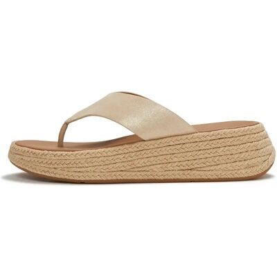 Sandales compensées femme FitFlop F-Mode Toe-Post Beige 39 - Publicité Sandales compensées femme FitFlop F-Mode Toe-Post Beige 39 - Publicité