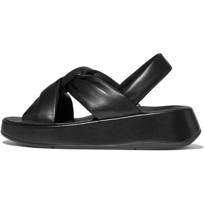 Sandales femme FitFlop F-Mode Knot Soft-Leather Flatform B/Strap Noir 38 - Publicité Sandales femme FitFlop F-Mode Knot Soft-Leather Flatform B/Strap Noir 38 - Publicité