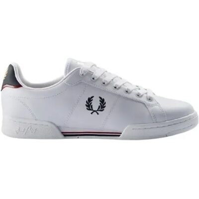 Fred Perry B722 Chaussures en cuir - Blanc/Navy - Décontracté - Publicité Fred Perry B722 Chaussures en cuir - Blanc/Navy - Décontracté - Publicité