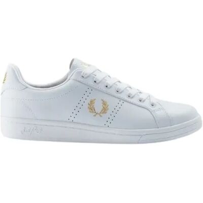 Baskets cuir Fred Perry Blanc 45 - Publicité Baskets cuir Fred Perry Blanc 45 - Publicité