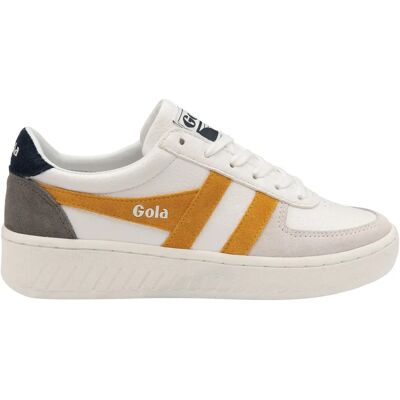Gola Classics Femmes Grandslam Blanc/Soleil/Navy - Baskets - Publicité Gola Classics Femmes Grandslam Blanc/Soleil/Navy - Baskets - Publicité