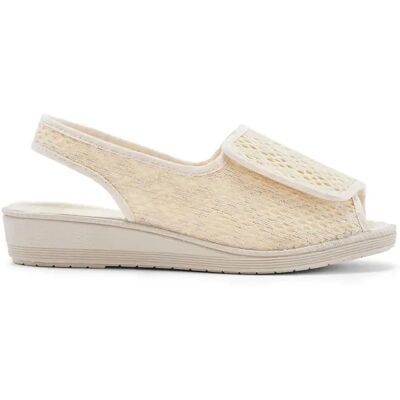 Sandales pantoufles ouverture totale femme Pédiconfort Beige 38 - Publicité Sandales pantoufles ouverture totale femme Pédiconfort Beige 38 - Publicité