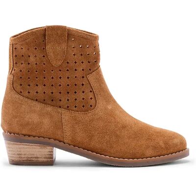 Bottines ajourées cuir velours femme Pédiconfort Marron 39 - Publicité Bottines ajourées cuir velours femme Pédiconfort Marron 39 - Publicité