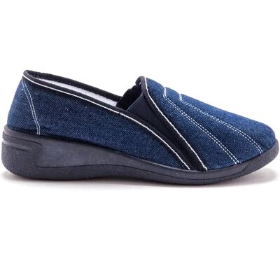 Espadrilles en toile intérieur éponge femme Pédiconfort Bleu 39 - Publicité Espadrilles en toile intérieur éponge femme Pédiconfort Bleu 39 - Publicité