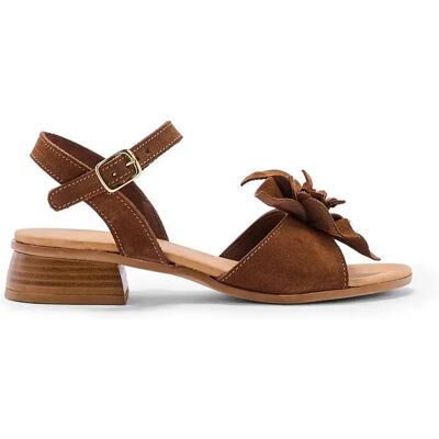 Sandales à talon cuir avec fleur fantaisie femme Pédiconfort Marron 36 - Publicité Sandales à talon cuir avec fleur fantaisie femme Pédiconfort Marron 36 - Publicité