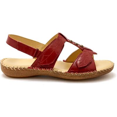 Sandales cuir femme Pédiconfort Rouge 36 - Publicité Sandales cuir femme Pédiconfort Rouge 36 - Publicité