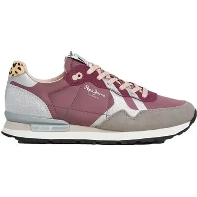 Baskets Pepe Jeans Brit Glitter Rose 36 - Publicité Baskets Pepe Jeans Brit Glitter Rose 36 - Publicité