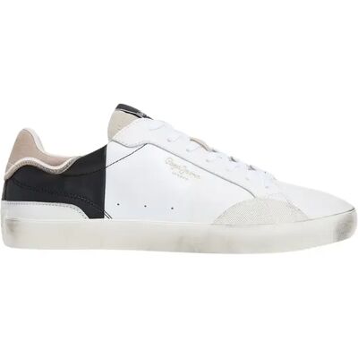 Pepe Jeans Lane Origin Baskets en Cuir Blanc - Baskets - Publicité Pepe Jeans Lane Origin Baskets en Cuir Blanc - Baskets - Publicité