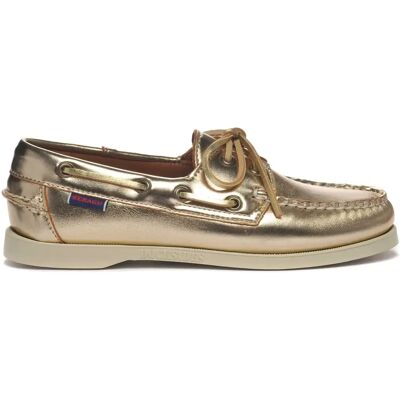 Chaussures bateau femme Sebago Portland Met Doré 38,5 - Publicité Chaussures bateau femme Sebago Portland Met Doré 38,5 - Publicité