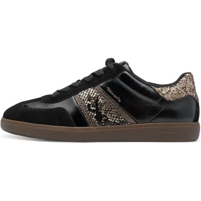 Basket femme Tamaris cuir moderne à lacets Noir 39 - Publicité Basket femme Tamaris cuir moderne à lacets Noir 39 - Publicité
