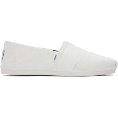 Espadrilles en coton recyclé femme Toms Alpargata Blanc 40 - Publicité Espadrilles en coton recyclé femme Toms Alpargata Blanc 40 - Publicité