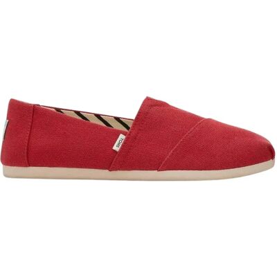 Espadrilles en coton recyclé femme Toms Alpargata Rouge 43,5 - Publicité Espadrilles en coton recyclé femme Toms Alpargata Rouge 43,5 - Publicité