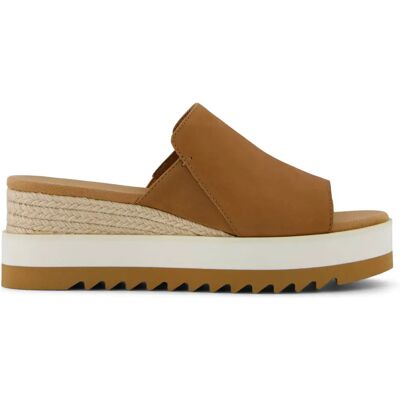 Mules compensées cuir femme Toms Diana Marron 38,5 - Publicité Mules compensées cuir femme Toms Diana Marron 38,5 - Publicité