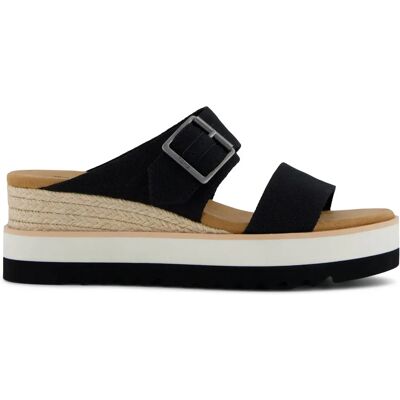 Mules compensées femme Toms Boucle Mule Diana Noir 38,5 - Publicité Mules compensées femme Toms Boucle Mule Diana Noir 38,5 - Publicité