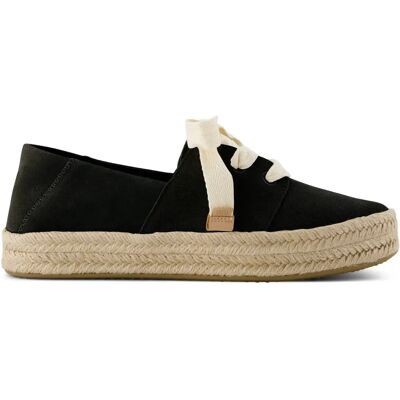 Espadrilles femme Toms Carolina À Lacets Noir 39 - Publicité Espadrilles femme Toms Carolina À Lacets Noir 39 - Publicité
