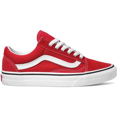 Baskets Vans Racing Old Skool Rouge 45 - Publicité Baskets Vans Racing Old Skool Rouge 45 - Publicité