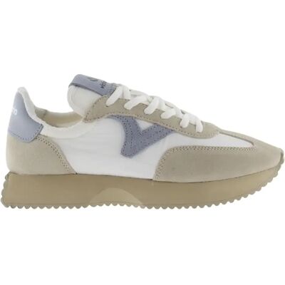 Baskets en cuir fendu rétro femme Victoria Cosmos Bleu 41 - Publicité Baskets en cuir fendu rétro femme Victoria Cosmos Bleu 41 - Publicité