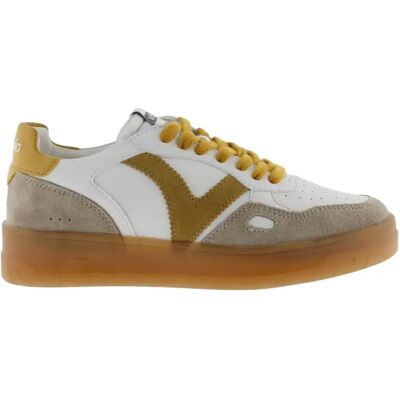 Baskets en cuir et daim Victoria Seul Jaune 38 - Publicité Baskets en cuir et daim Victoria Seul Jaune 38 - Publicité