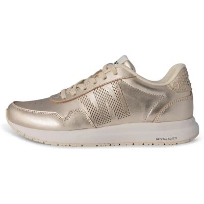Baskets femme Woden Nora Natural Soft Metallic Doré 37 - Publicité Baskets femme Woden Nora Natural Soft Metallic Doré 37 - Publicité