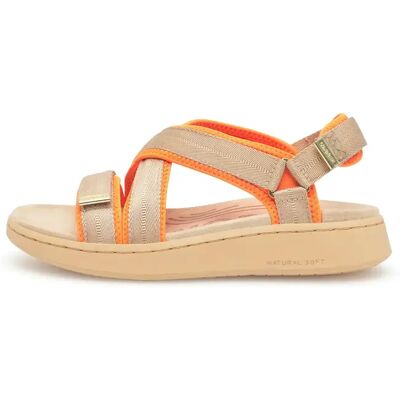 Sandales femme Woden Line Cross Beige 39 - Publicité Sandales femme Woden Line Cross Beige 39 - Publicité
