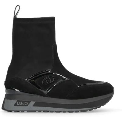 Baskets en daim de vache femme Liu Jo Maxi Wonder 104 Mid Noir 35 - Publicité Baskets en daim de vache femme Liu Jo Maxi Wonder 104 Mid Noir 35 - Publicité