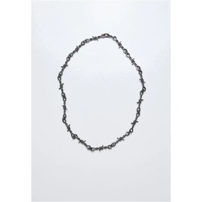 Collier fil de fer barbelé Urban Classics Gris TU - Publicité Collier fil de fer barbelé Urban Classics Gris TU - Publicité