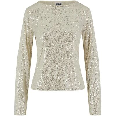 Blouse femme Urban Classics Sequins Blanc 3XL - Publicité Blouse femme Urban Classics Sequins Blanc 3XL - Publicité