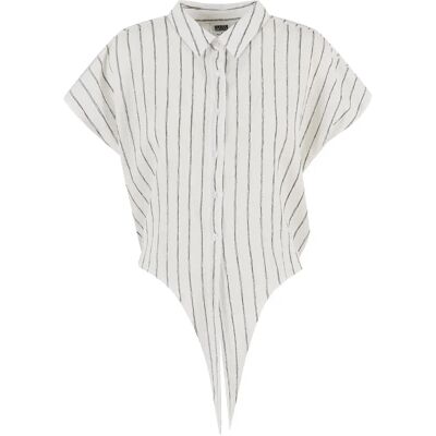 Blouse rayé femme Urban Classics Structured Blanc 3XL - Publicité Blouse rayé femme Urban Classics Structured Blanc 3XL - Publicité
