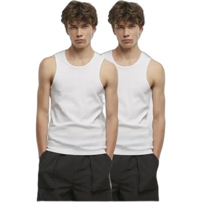 Débardeur Urban Classics Ribbed (x2) Blanc S - Publicité Débardeur Urban Classics Ribbed (x2) Blanc S - Publicité