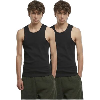 Débardeur Urban Classics Ribbed (x2) Noir S - Publicité Débardeur Urban Classics Ribbed (x2) Noir S - Publicité