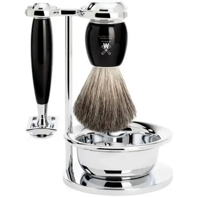 Kit de rasage de sécurité Mühle Vivo Pur (x4) Noir TU - Publicité Kit de rasage de sécurité Mühle Vivo Pur (x4) Noir TU - Publicité