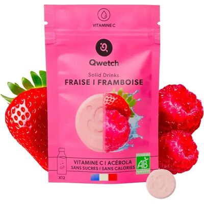 Pastille d'hydratation fraise & framboise Qwetch (x12) Rose TU - Publicité Pastille d'hydratation fraise & framboise Qwetch (x12) Rose TU - Publicité