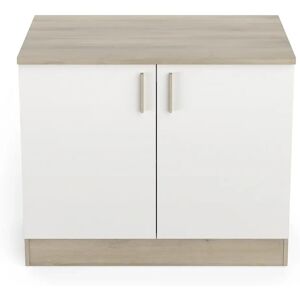 Rangement 2 portes Demeyere Origan Beige 100x85x60 cm - Publicité Rangement 2 portes Demeyere Origan Beige 100x85x60 cm - Publicité