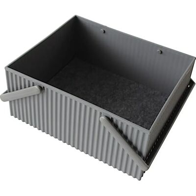 Panier de rangement Hachiman Omni Gris 27x25x13 cm - Publicité Panier de rangement Hachiman Omni Gris 27x25x13 cm - Publicité