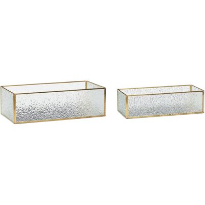 Boîtes vitrine Hubsch Interior Ripple (x2) Beige 25x12x7/30x16x9 cm - Publicité Boîtes vitrine Hubsch Interior Ripple (x2) Beige 25x12x7/30x16x9 cm - Publicité