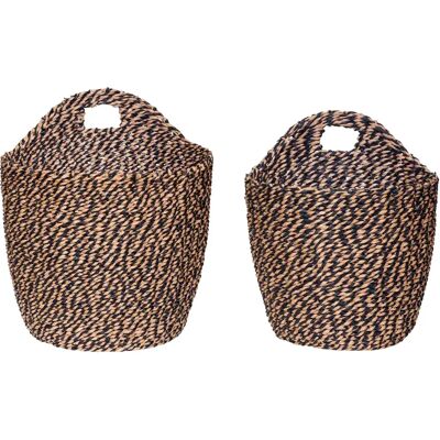 Panier de rangement Hubsch Interior Nook (x2) Rouge 22x24/24x25 cm - Publicité Panier de rangement Hubsch Interior Nook (x2) Rouge 22x24/24x25 cm - Publicité