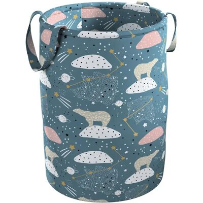 Panier à jouets Yellow Tipi Tobi Bleu 40x50 cm - Publicité Panier à jouets Yellow Tipi Tobi Bleu 40x50 cm - Publicité