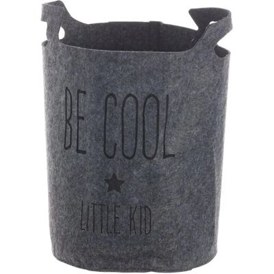 Panier de rangement Yellow Tipi Love Felt Gris 60 cm - Publicité Panier de rangement Yellow Tipi Love Felt Gris 60 cm - Publicité
