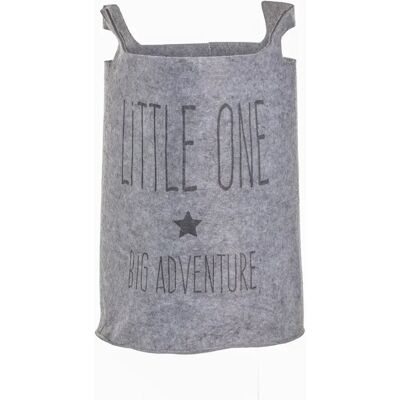 Panier de rangement Yellow Tipi Love Felt Gris 55 cm - Publicité Panier de rangement Yellow Tipi Love Felt Gris 55 cm - Publicité