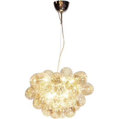 Suspension Gross de By Rydéns - Ø 50 cm, Jaune, Verre - Publicité Suspension Gross de By Rydéns - Ø 50 cm, Jaune, Verre - Publicité
