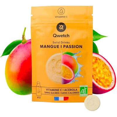 Pastille d'hydratation mangue & passion Qwetch (x12) Orange TU - Publicité Pastille d'hydratation mangue & passion Qwetch (x12) Orange TU - Publicité